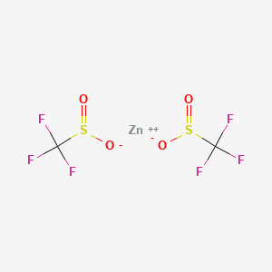 Chemical structure of Bis(((trifluoromethyl)sulfinyl)oxy)zinc