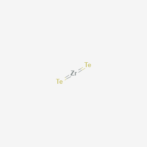 Chemical structure of Zirconium telluride (ZrTe2)