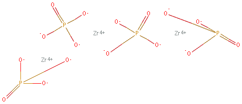 Chemical structure of Zirconium hydrogen phosphate