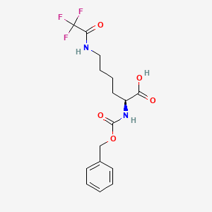 Chemical structure of Z-Lys(Tfa)-OH