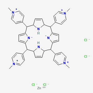 Chemical structure of Zn(ii) meso-Tetra (n-?methyl-?4-?pyridyl) porphine tetrachloride