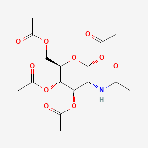 Chemical structure of α-D-Glucosamine pentaacetate