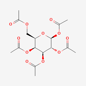 Chemical structure of β-D-Galactose pentaacetate
