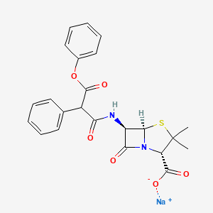Chemical structure of Carfecillin Sodium