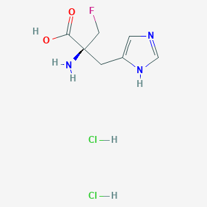Chemical structure of (S)-alpha-Fluoromethylhistidine HCl