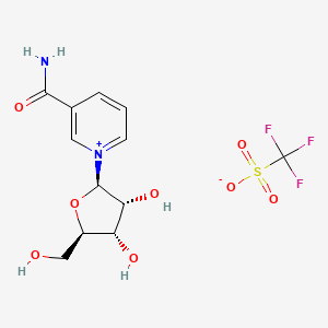 Chemical structure of Ribosylnicotinamide Triflate