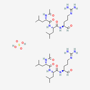 Chemical structure of Leupeptin, Microbial
