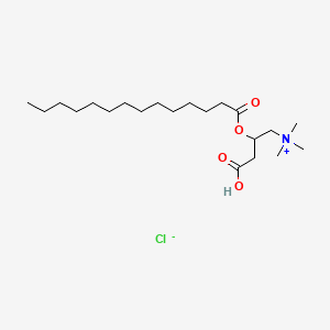 Chemical structure of (±)-Myristoylcarnitine chloride