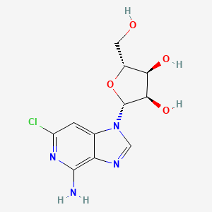 Chemical structure of 2-chloro-3-Deazaadenosine