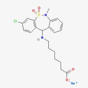 Chemical structure of Tianeptine sodium