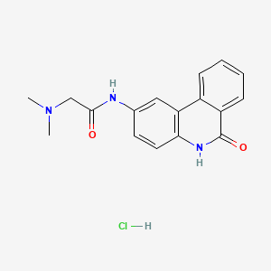 Chemical structure of PJ34 hydrochloride