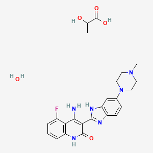 Chemical structure of Dovitinib (TKI258) Lactate