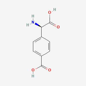 Chemical structure of (R)-4-Carboxyphenylglycine