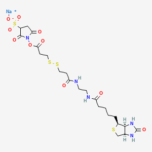 Chemical structure of Sulfo-NHS-SS-11-Biotin