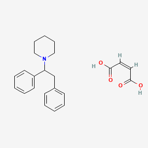 Chemical structure of (±)-1-(1,2-Diphenylethyl)piperidine maleate