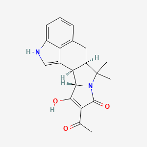 Chemical structure of Cyclopiazonic acid