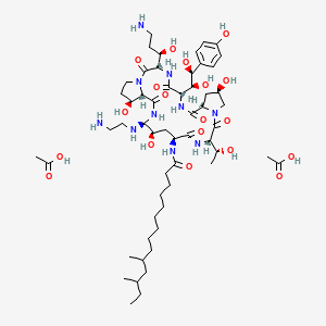 Chemical structure of Caspofungin Acetate