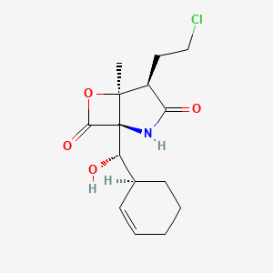 Chemical structure of (-)-Salinosporamide A
