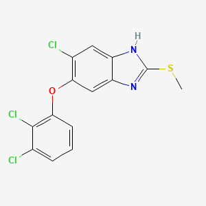 Chemical structure of Triclabendazole