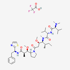 Chemical structure of Dolastatin 10 trifluoroacetate