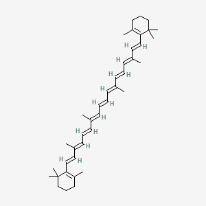 Chemical structure of Betacarotene