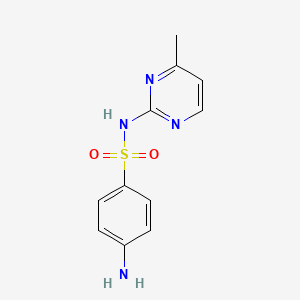 Chemical structure of Sulfamerazine