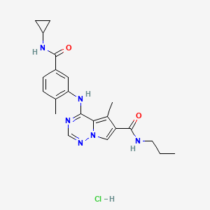 Chemical structure of BMS-582949 hydrochloride