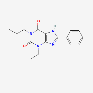 Chemical structure of 1,3-Dipropyl-8-phenylxanthine