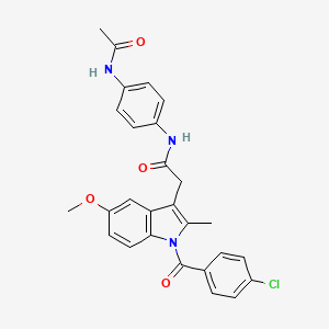 Chemical structure of N-(4-Acetamidophenyl)indomethacin Amide