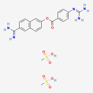 Chemical structure of Nafamostat Mesylate