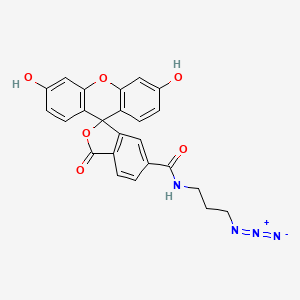 Chemical structure of FAM azide, 6-isomer