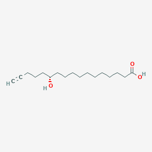 Chemical structure of 12S-Hydroxy-16-heptadecynoic acid