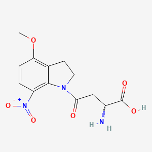 Chemical structure of MNI-caged-D-aspartate