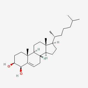 Chemical structure of 4β-hydroxy Cholesterol