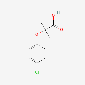 Chemical structure of Clofibric Acid