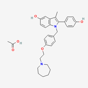 Chemical structure of Bazedoxifene acetate