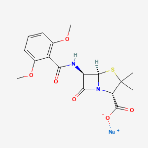 Chemical structure of Meticillin sodium