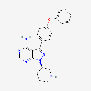 Chemical structure of Btk inhibitor 1 R enantiomer
