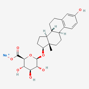 Chemical structure of Sodium 17beta-estradiol 17-glucosiduronate