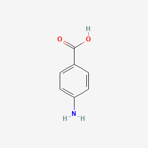 Chemical structure of 4-Aminobenzoic acid