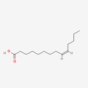 Chemical structure of Myristoleic Acid