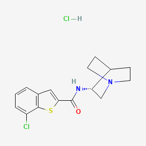 Chemical structure of EVP-6124 hydrochloride