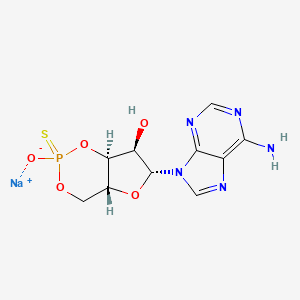 Chemical structure of Sp-Cyclic AMPS (sodium salt)