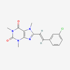 Chemical structure of 8-(3-Chlorostyryl)caffeine