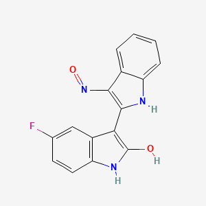 Chemical structure of 5'-Fluoroindirubinoxime
