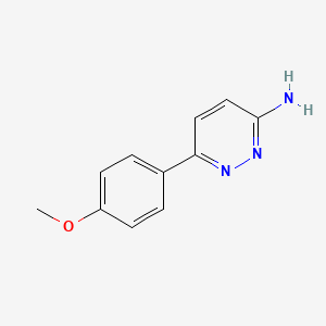Chemical structure of 6-(4-Methoxyphenyl)-3-pyridazinamine