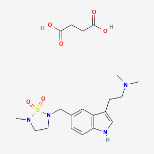 Chemical structure of L-703,664 succinate