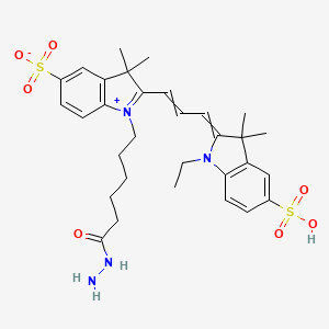 Chemical structure of Cy3 hydrazide (non-sulfonated)