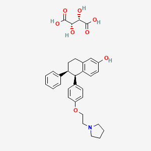 Chemical structure of Lasofoxifene tartrate