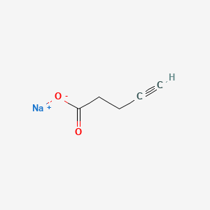 Chemical structure of sodium 4-pentynoate